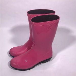 UGG Pink Rubber Rain Rubber Boots SZ 5